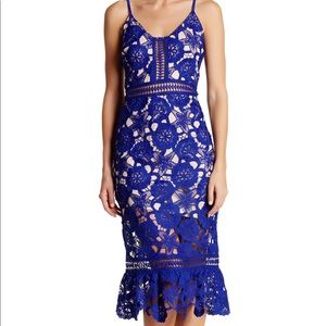 Cobalt Blue Midi Dress NWOT